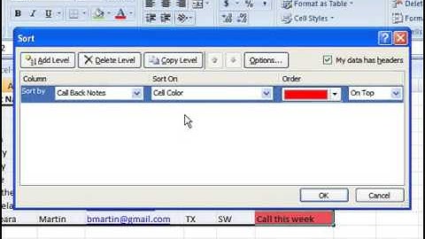 Tech-Talk Video - Excel: Sort by color
