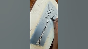 Easy & Realistic Autumn Tree Drawing #oilpasteldrawing #oilpastel #oilpastelsart