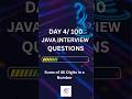 Sumofdigits#Day4/100#javaprogramming#coding#strings#javainterviews#softwareengineer#itinterview