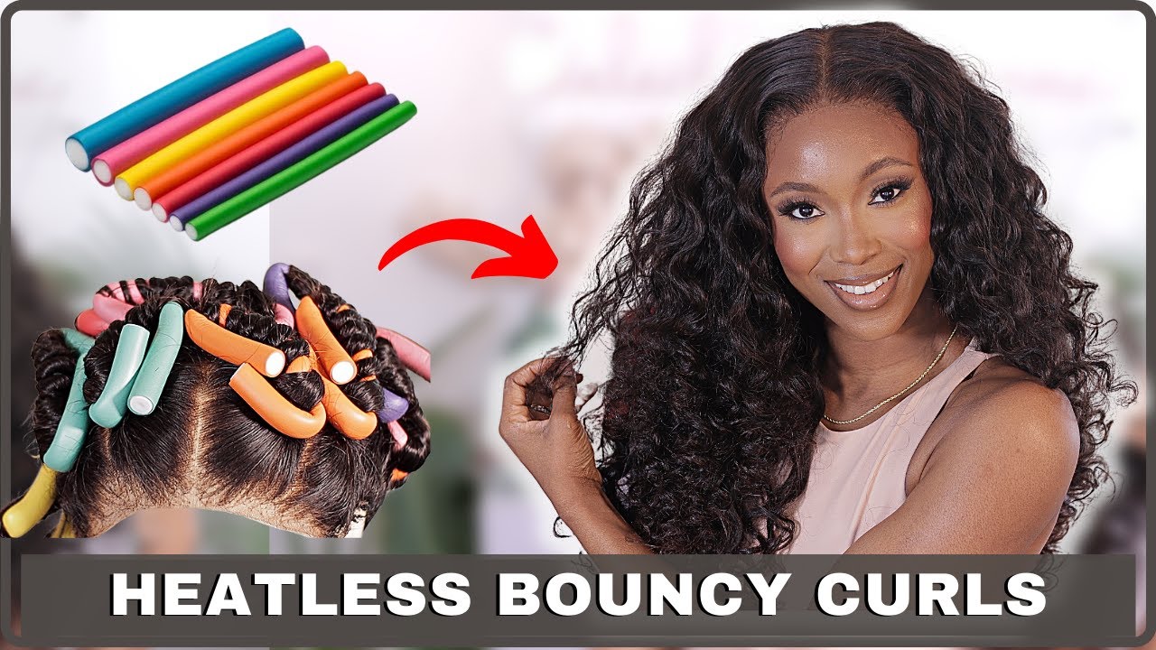 TRY THIS Heatless Voluminous Bouncy Curls Using Flexi Rods to Make Your