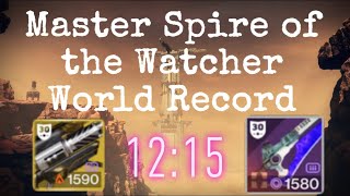 Destiny 2 - Master Spire of the Watcher World Record Speedrun (12:15)