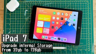 iPad 7 Upgrade internal Storage 32gb to 128gb || ic nand repair