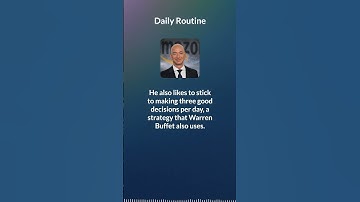 Jeff Bezos Daily Routine