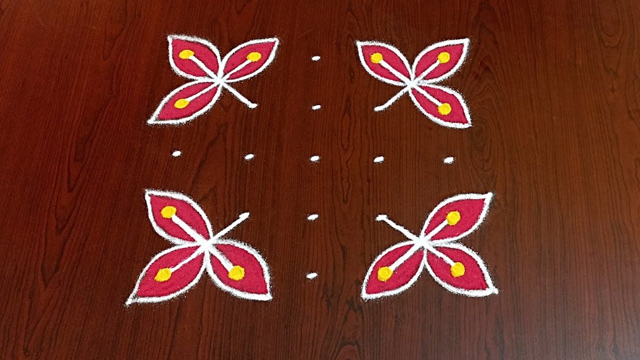 5×5dots easy rangoli|daily muggulu|thipkyanchi,festival rangoli|traditional rangoli#Rang kaa Rangoli