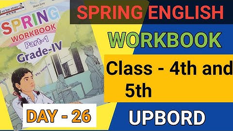 Class - 4th and 5th || Spring workbook || Day - 26 ||  Solution