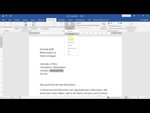 Video: Wie erstelle ich eine Kontaktliste in Word?