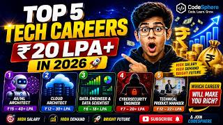 Top 5 Highest Paying Tech Careers in 2026 💰 | Salary, Skills & Career Roadmap #codesphere