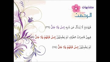 متشابهات سورة  الرحمن  إعداد    إبتسام ربيعي