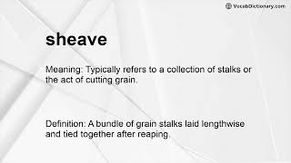 sheave Meaning