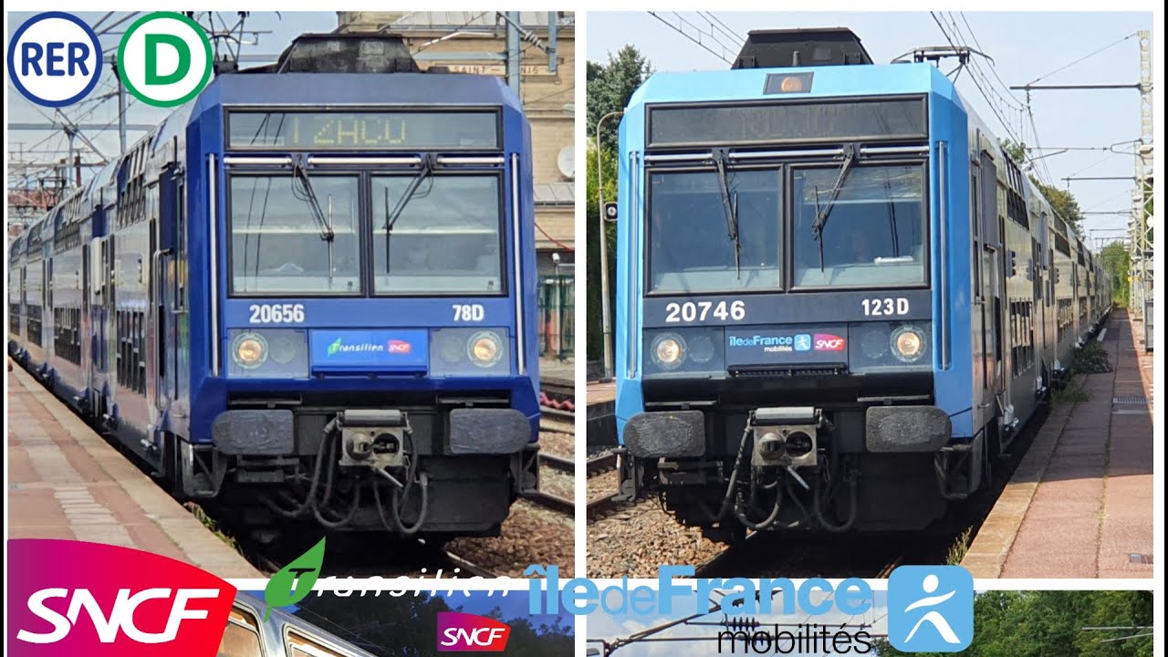 RER D [4K] Compilation n°2 de Z20500 IDFM/TRANSILIEN sur la ligne D