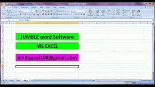 Jumble word software in MS Excel