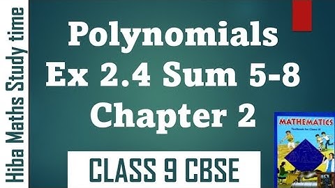 Cbse 9th maths chapter 2 exercise 2.4 question 5-8 polynomials Cbse maths solutions in Tamil