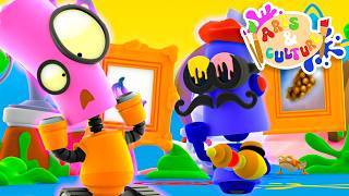 color chaos orbit truns pink rob robot learning videos kids