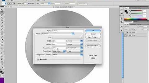 Photoshop tutorial - Metallic button