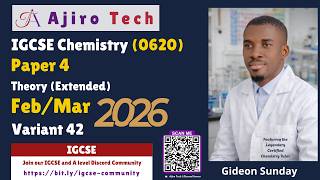 IGCSE Chemistry (0620) Paper 4 Theory (Extended) February March 2026 Variant 42 Gideon Sunday