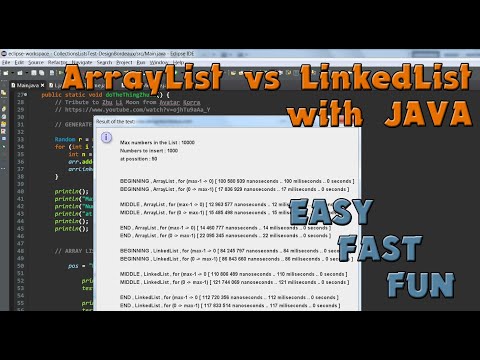 [Java programming] ArrayList vs LinkedList Speed Test