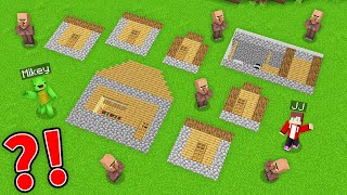 JJ and Mikey Found CURSED FLAT VILLAGE - Maizen Parody Video in Minecraft