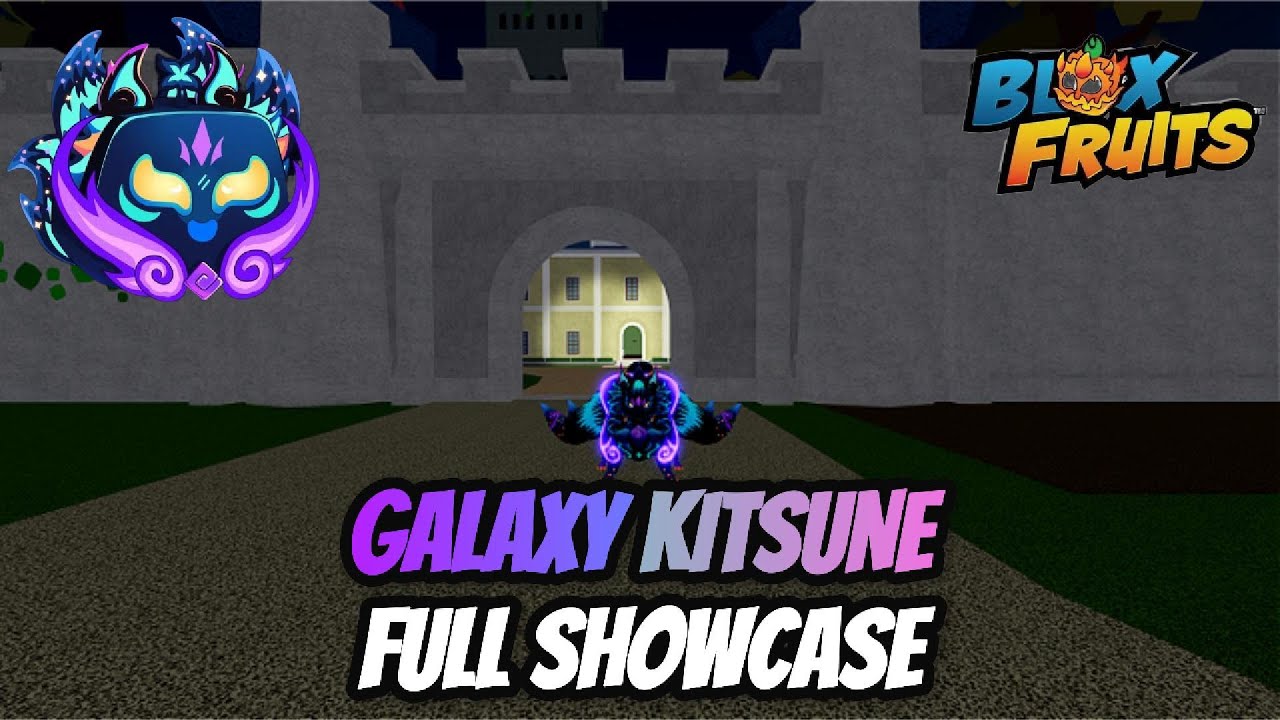NEW Galaxy Kitsune Fruit Skin FULL SHOWCASE! (Blox Fruits)