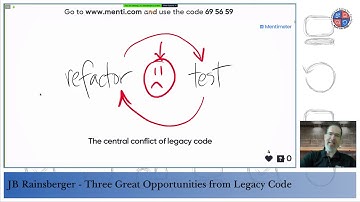 "Three Great Opportunities from Legacy Code" by J.B. Rainsberger (@jbrains)