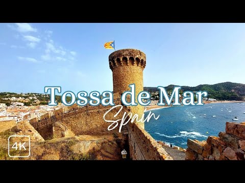 [4K] Tossa de Mar, Catalonia, Spain, discover the hidden charms of a seaside village in Costa Brava