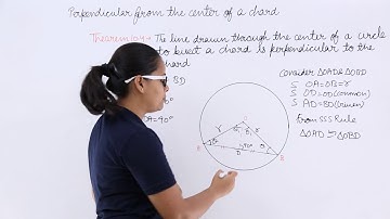 Class10th – Theorem 10.4 of perpendicular from the center of a circle to a chord | Tutorials Point