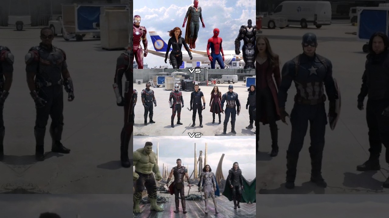 Team Iron Man vs Team Captain America vs Team Thor 