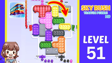 Sky Rush Traffic Puzzle Level 51 Solution Walkthrough