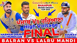 Final-Balran(Harman Dhuri & Lali Mundlian) Vs Lalru Mandi(Sourav Chahal) Cosco Cricket Mania