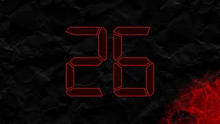 Countdown from 26 to 0 in RED