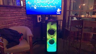 JBL PARTYBOX 1000 great Karaoke Christmas song performance!