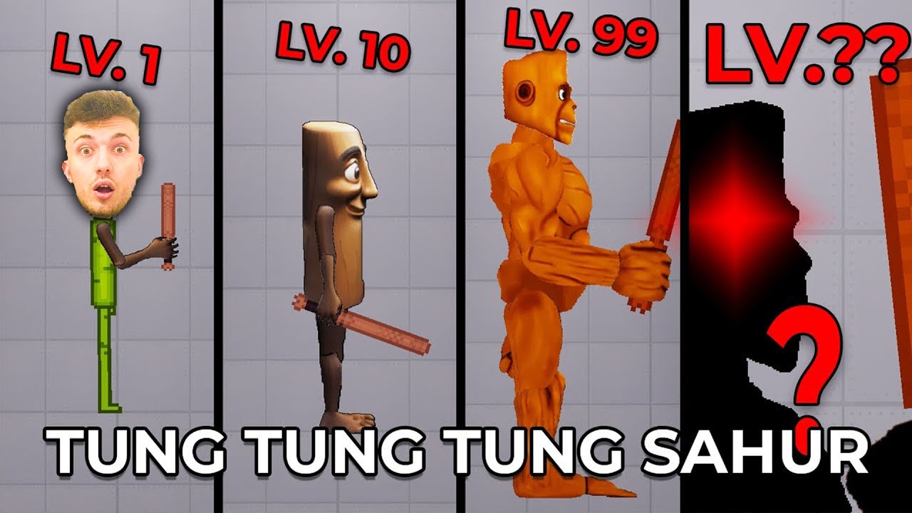 EVOLUTIA TUNG TUNG SAHUR LVL 1 VS LVL 10 VS LVL 99 VS LVL ??? DRACULASS VS EVOLUTIA SECRETA SAHUR!