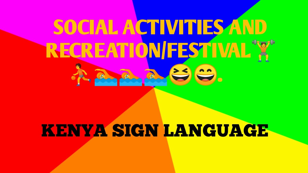 Let's Learn KSL Words related to Social Activities and Recreation
