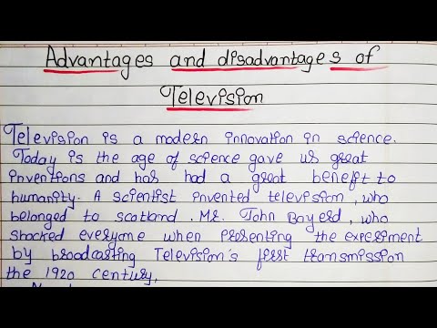 essay on advantages and disadvantages of television