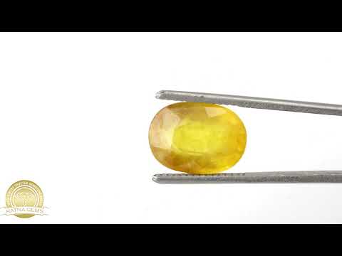 Product Video for: Bangkok Yellow Sapphire – 6.80 Carat (7.47 Ratti) Pukhraj Stone