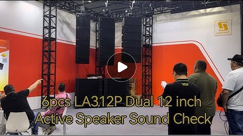 6 pcs LA312P dual 12 inch Active line array Speaker Sounch check