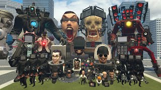 Skibidi Toilet 1-57 All Bosses, Cameraman, Tv Man And Speakerman Armies In Garrys Mod