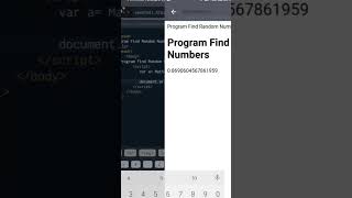 #javascript Example -7 Find Random Numbers