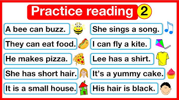 Practice reading sentences 2 🤔 | Reading lesson | Kids & beginners | Learn with examples