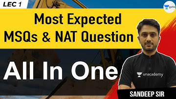 All in one (Most Expected MSQ MCQ & NAT) | L:1 | Revision Through Formula & Questions | Sandeep sir
