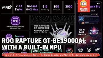 ROG Rapture GT-BE19000AI: The world’s first AI gaming router with a built-in NPU