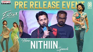 Hero Nithiin Speech | Extra - Ordinary Man Pre Release Event | Sreeleela | Vakkantham Vamsi