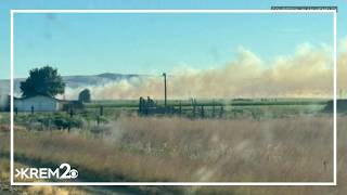 Level 2 (Get Set) Evacuations issued for wildfire burning in Grant County near Quincy