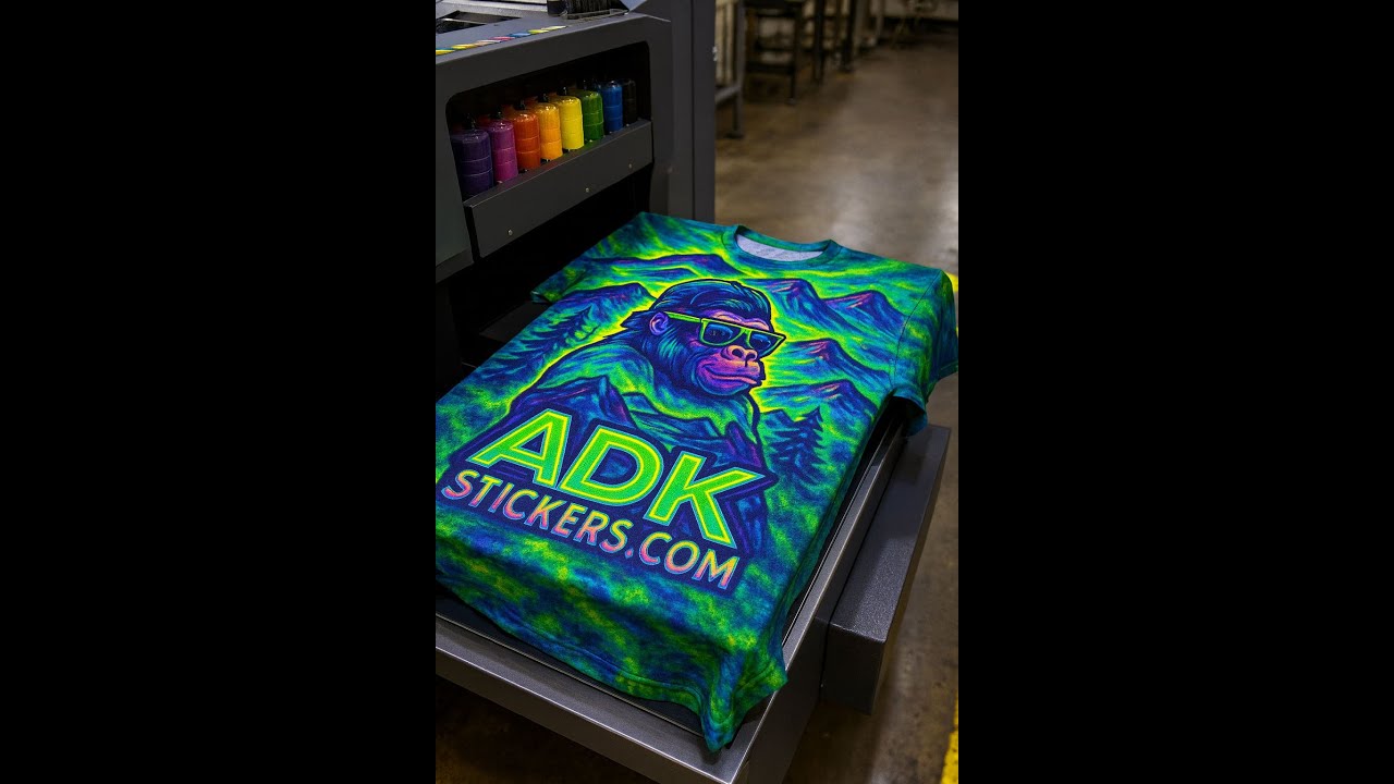 How We Make Custom All Over Print T-Shirts | ADKstickers.com