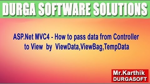 ASP Net MVC4 -  How to pass data from Controller to View  By  ViewData,ViewBag,TempData