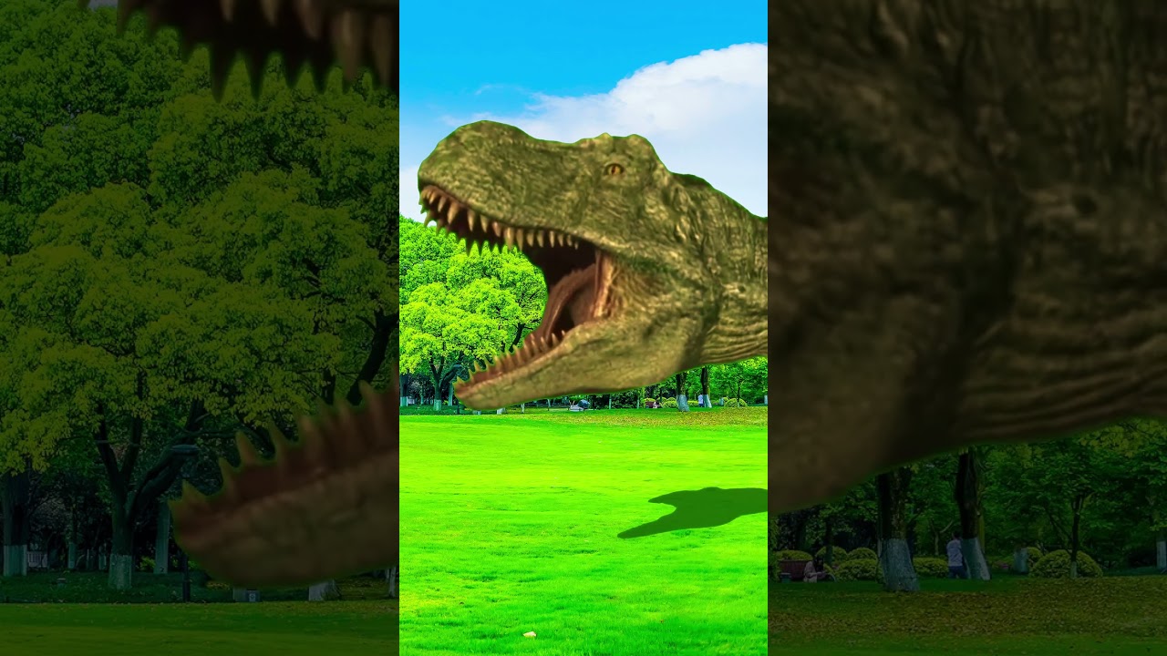 Paint Animals Dinosaur 06T-Rex Grazer & Hunter Dinosaurs Fountain Crossing Animal Cartoon paint