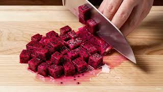 Chef Dicing Dragon Fruit Video