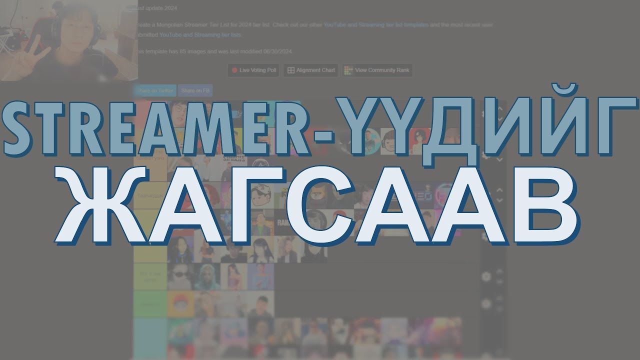 Streamer-үүдийг жагсаав