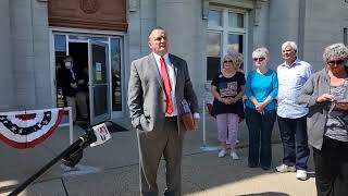 Clay County Courthouse after TRO Hearing - May 22, 2020