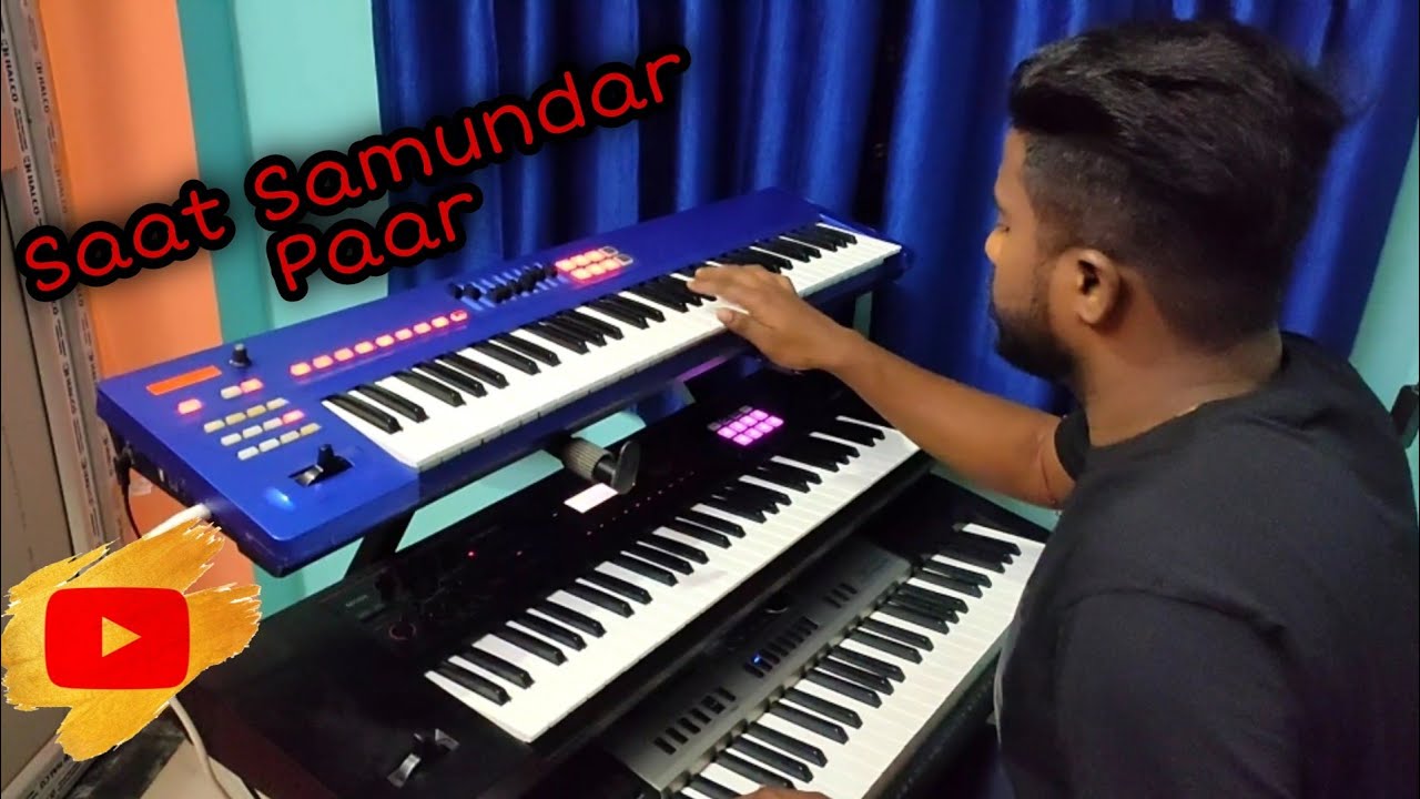 Saat Samundar Paar 🌊|| Divya Bharti || Sadhana Sargam || Vishwatma || Keyboard Instrumental 🎹