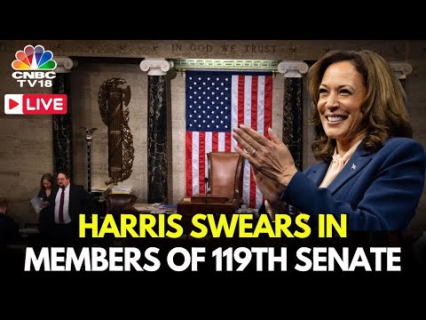 , US House Senate LIVE: Kamala Harris Swears in Members of 119th Senate Senators | Trump
